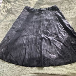 Ann Taylor pleated leather skirt